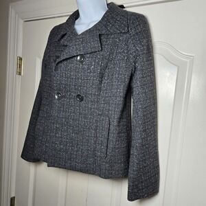 Pendleton Jacket/Blazer Gray W/‎ Multicolor Flecks Size 4 Wool Silk Blend